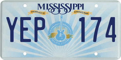 MS license plate YEP174