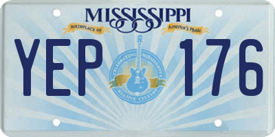 MS license plate YEP176