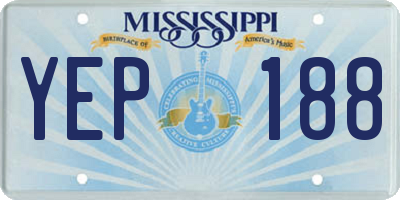 MS license plate YEP188