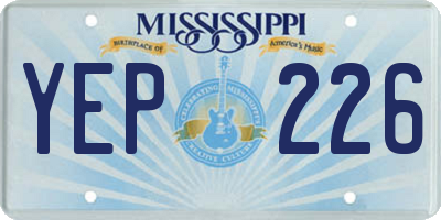 MS license plate YEP226