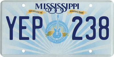 MS license plate YEP238