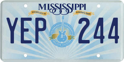 MS license plate YEP244
