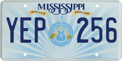 MS license plate YEP256