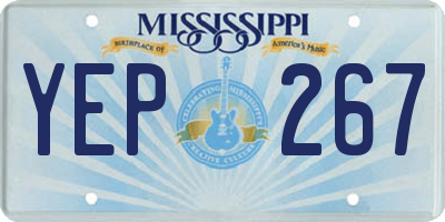 MS license plate YEP267