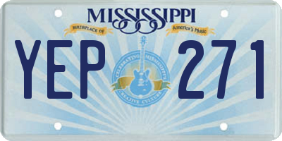 MS license plate YEP271
