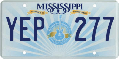 MS license plate YEP277
