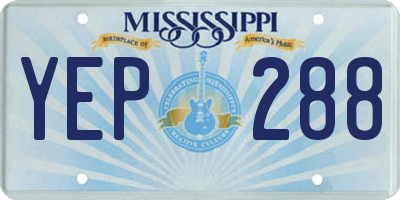 MS license plate YEP288