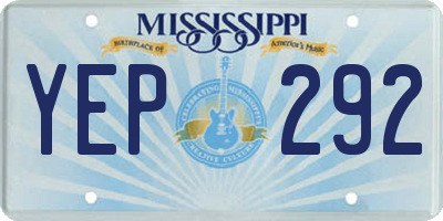 MS license plate YEP292