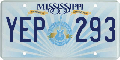 MS license plate YEP293