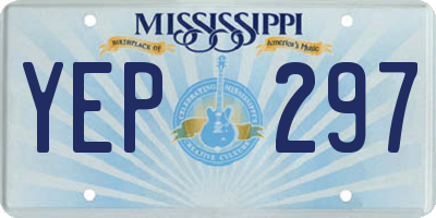 MS license plate YEP297