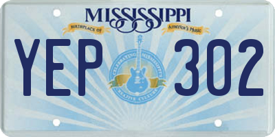 MS license plate YEP302