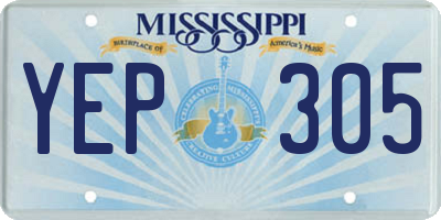 MS license plate YEP305