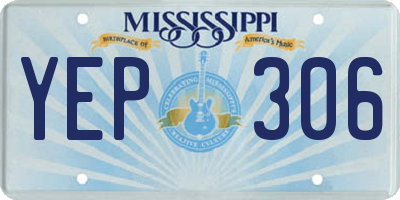 MS license plate YEP306
