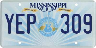 MS license plate YEP309