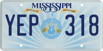 MS license plate YEP318