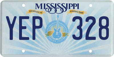 MS license plate YEP328