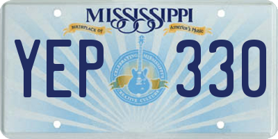 MS license plate YEP330