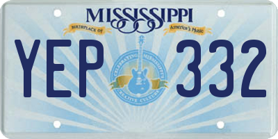 MS license plate YEP332