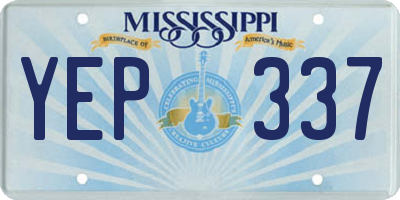 MS license plate YEP337