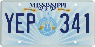 MS license plate YEP341