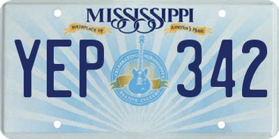 MS license plate YEP342