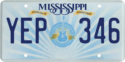 MS license plate YEP346