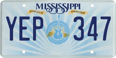 MS license plate YEP347