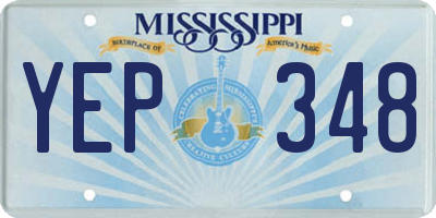 MS license plate YEP348