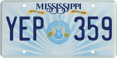 MS license plate YEP359