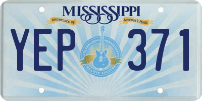 MS license plate YEP371