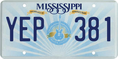 MS license plate YEP381