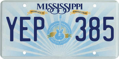 MS license plate YEP385