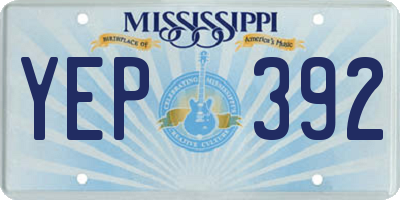 MS license plate YEP392