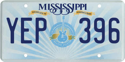 MS license plate YEP396