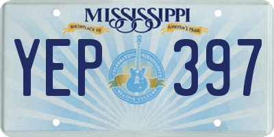 MS license plate YEP397