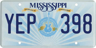 MS license plate YEP398