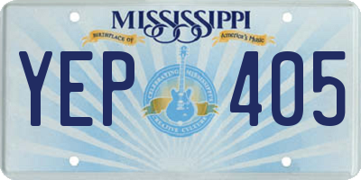 MS license plate YEP405