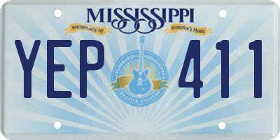 MS license plate YEP411