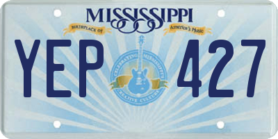 MS license plate YEP427
