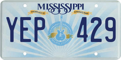 MS license plate YEP429