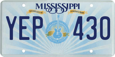 MS license plate YEP430
