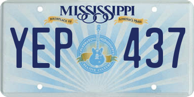 MS license plate YEP437