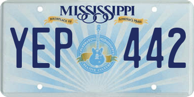 MS license plate YEP442
