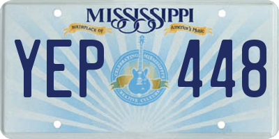 MS license plate YEP448