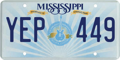 MS license plate YEP449