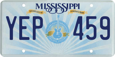 MS license plate YEP459