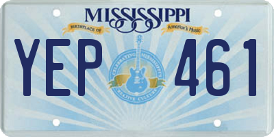 MS license plate YEP461