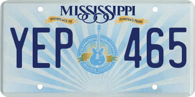 MS license plate YEP465