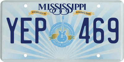 MS license plate YEP469