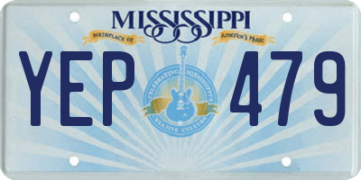 MS license plate YEP479